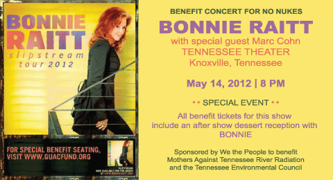 Bonnie Raitt on tour with new album Slipstream to benefit NO NUKES