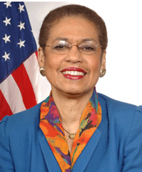 Congresswoman Eleanor Holmes Norton, sponsor of Nuclear Disarmament and Economic Conversion Act of 2009, HR 1653, Proposition One
