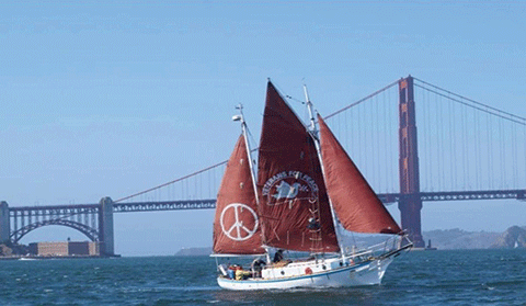 The historic Golden Rule antinuclear sailboat is on a mission for nuclear disarmament and world peace
