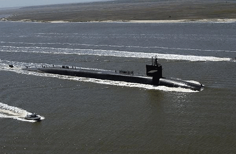 USS Florida enters Kings Bay Trident nuclear submarine base