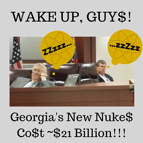 Georgia Public Service Commissioners sleep through crucial testimony involving billions of public dollars for Vogtle 3 & 4
