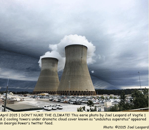 These eerie photos of Vogtle under undulatus asperatus cloud cover appeared on Georgia Power's twitter feed