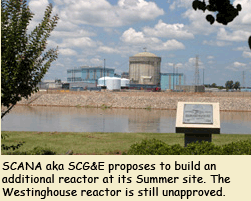 SCANA aka SCG&E propose an unfinished, unsafe, unlicensed design for a new reactor at its Summer site in South Carolina.